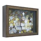 Quadro Cofre Moedas Natural 13x18cm