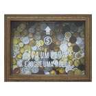 Quadro Cofre Moedas Natural 13x18cm