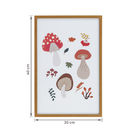 Quadro Cogumelos Bege com Vidro 30x40 Arte Própria