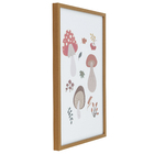 Quadro Cogumelos Bege com Vidro 30x40 Arte Própria