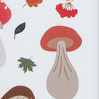 Quadro Cogumelos Bege com Vidro 30x40 Arte Própria