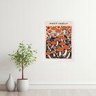 Quadro Cogumelos - Floresta Mágica 45x34cm Moldura Branca