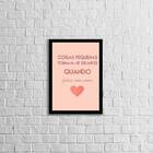 Quadro Coisas Pequenas Feitas Com Amor 33x24cm - Com Vidro Mo