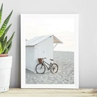 Quadro Coleção Praia Soft - Bicicleta 24x18cm Moldura:madeira