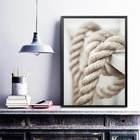 Quadro Coleção Praia Soft - Corda 45x34cm Moldura:madeira Pre