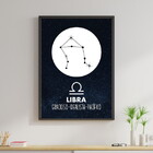 Quadro Coleção Signos - Libra 45x34cm - Com Vidro Moldura:mad