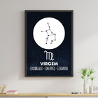 Quadro Coleção Signos - Virgem 60x40cm Moldura:madeira Branca