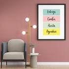 Quadro Colorido Entrega Confia Agradece - 60x48cm Moldura:mad