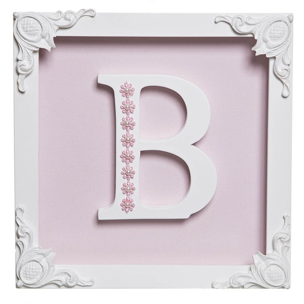 Quadro Com Acrílico Menina Letra Do Nome Quarto Bebê