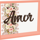 Quadro Com Aplique Amor 15 X 19 X 4,5cm Zenir Disarz