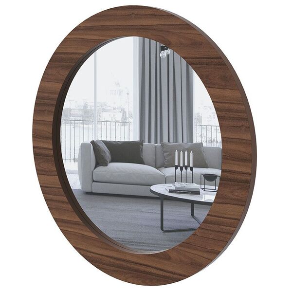 Quadro Com Espelho Anápolis Lopas - Imbuia Naturale