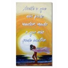 Quadro Com Frase Motivacional Pintado A Mão Amarelo Bege
