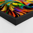 Quadro Com Moldura  Lobo Colorido