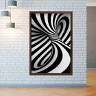 Quadro Com Moldura Abstrato 3d