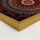 Quadro Com Moldura Abstrato Circulos