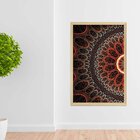 Quadro Com Moldura Abstrato Circulos