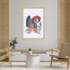 Quadro Com Moldura Abstrato Minimalista