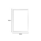 Quadro Com Moldura Branca Leão Elegante Escritório Sala