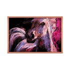 Quadro Com Moldura Cavalo Em Tons De Lilás