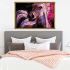 Quadro Com Moldura Cavalo Em Tons De Lilás