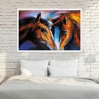 Quadro Com Moldura Cavalos