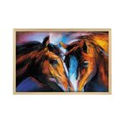 Quadro Com Moldura Cavalos