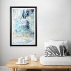 Quadro Com Moldura Chanfrada Abstract Blue