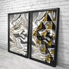 Quadro Com Moldura Chanfrada Abstrato