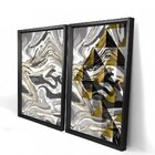 Quadro Com Moldura Chanfrada Abstrato