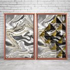 Quadro Com Moldura Chanfrada Abstrato