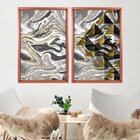 Quadro Com Moldura Chanfrada Abstrato