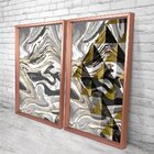 Quadro Com Moldura Chanfrada Abstrato