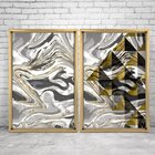 Quadro Com Moldura Chanfrada Abstrato