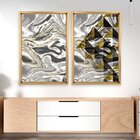 Quadro Com Moldura Chanfrada Abstrato