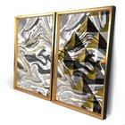 Quadro Com Moldura Chanfrada Abstrato