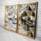 Quadro Com Moldura Chanfrada Abstrato