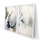 Quadro Com Moldura Chanfrada Abstrato