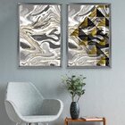 Quadro Com Moldura Chanfrada Abstrato