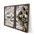 Quadro Com Moldura Chanfrada Abstrato