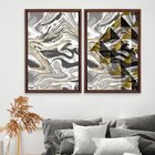 Quadro Com Moldura Chanfrada Abstrato