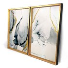 Quadro Com Moldura Chanfrada Abstrato