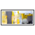Quadro Com Moldura Chanfrada Abstrato Amarelo