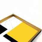 Quadro Com Moldura Chanfrada Abstrato Amarelo