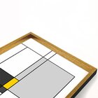 Quadro Com Moldura Chanfrada Abstrato Amarelo