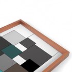 Quadro Com Moldura Chanfrada Abstrato Azul