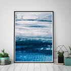 Quadro Com Moldura Chanfrada Abstrato Azul