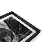 Quadro Com Moldura Chanfrada Abstrato Cinza