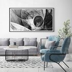 Quadro Com Moldura Chanfrada Abstrato Cinza