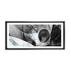 Quadro Com Moldura Chanfrada Abstrato Cinza