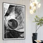 Quadro Com Moldura Chanfrada Abstrato Cizna